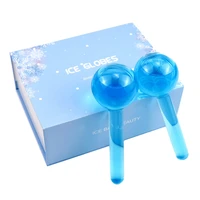 q1qd 2pcs large beauty ice hockey energy beauty crystal ball facial cooling ice globes water wave face and eye massage skin care