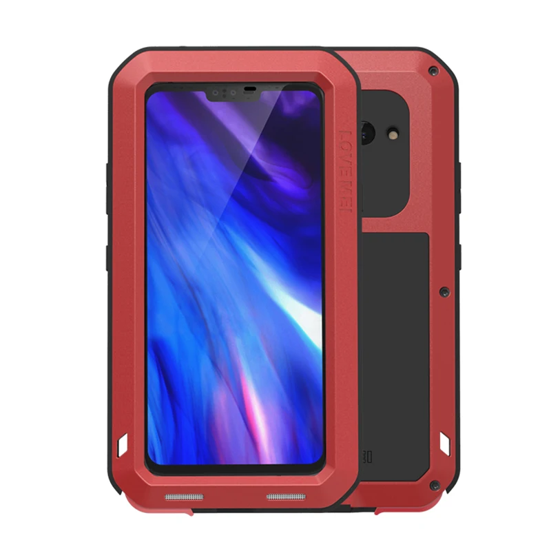 Love Mei Brand Case For LG V40 ThinQ Cover (6.4 inch) Full Body Shockproof Metal Armor Phone With Glass |