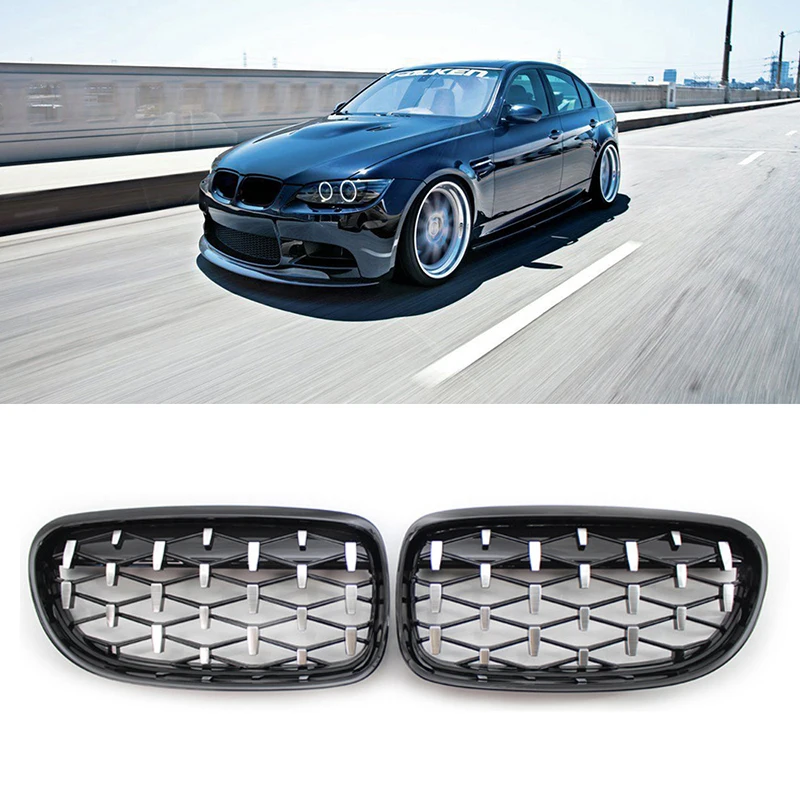 Пара для BMW E90 E91 3 серии 320i 323i 325i 328i 330i 2005 2012 Алмазная решетка метеорный стиль
