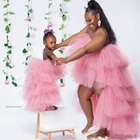 Фотосессия для взрослых, юбка-пачка, очень пышные Длинные вечерние платья размера плюс Для женщин торжественное платье для вечеринки будущей матери розовый полнота; Оборки;