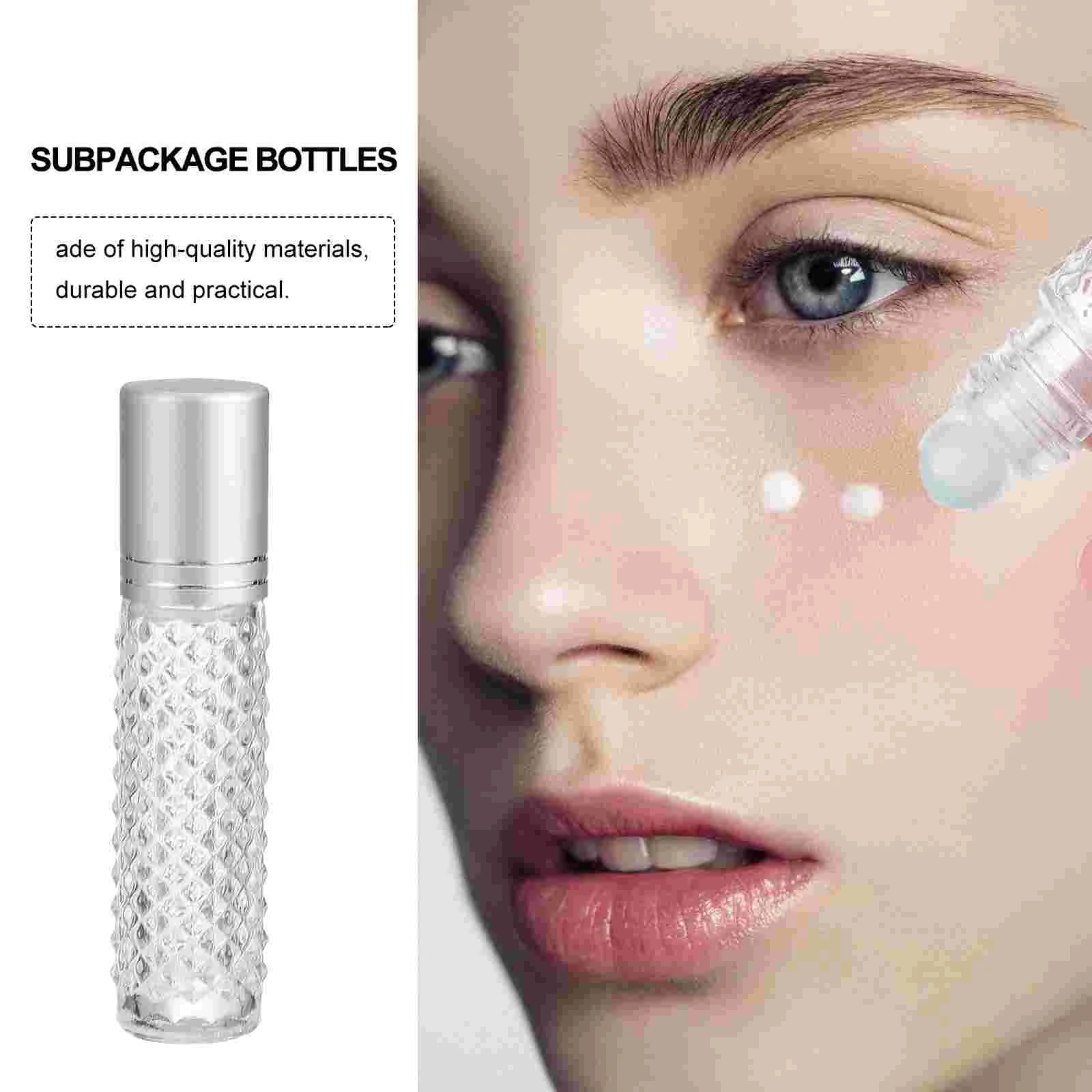 8Pcs Essential Oil Roll-on Bottles Glass Anti-slip Container Roller | Красота и здоровье