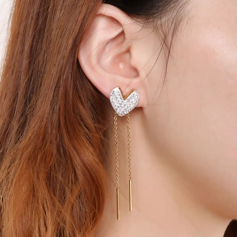 Роскошное циркониевое ожерелье с любовным сердцем реальный подарок на день