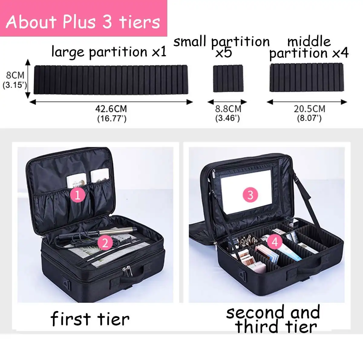 Женская модная косметичка дорожный органайзер для макияжа профессиональная