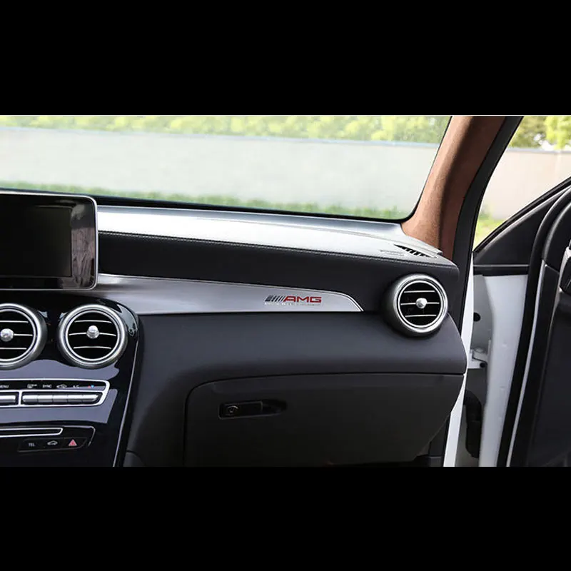 Металлическая Наклейка на консоль mercedes benz для amg w203 w204 w205 w212 w213 w176 w117 gla аксессуары