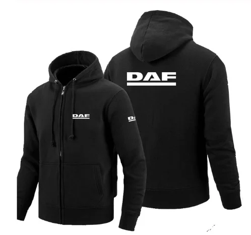 

2020 DAF logo zipper Sweatshirt Men Zipper Hoodies Autumn Hoodie Winter Long Fashion Casual Clothes