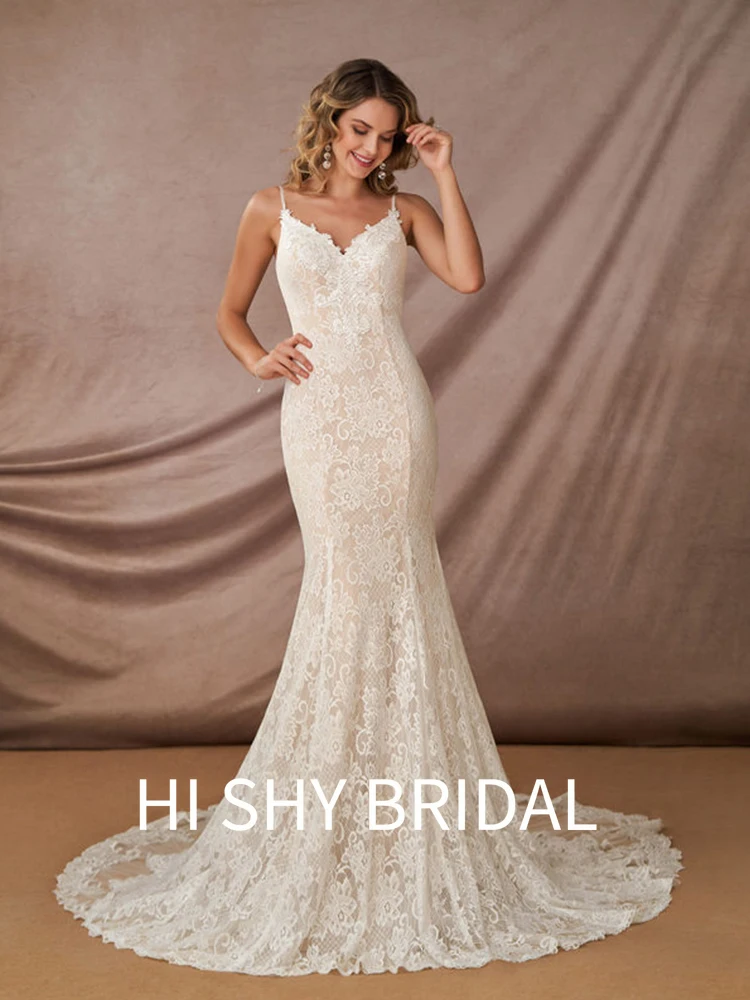 

Hi Shy Bridal 2021 New Luxury Lace Wedding Dresses Suitable for Every Bride Free Tailored Plus Size and Free Shipping