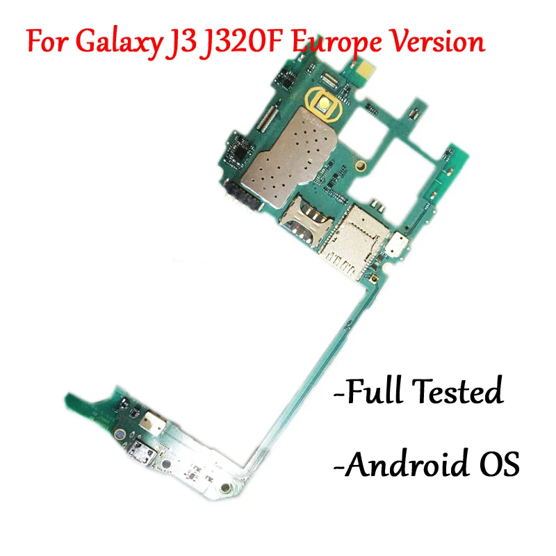 Протестированная Рабочая разблокированная материнская плата для Samsung Galaxy J3 J320F