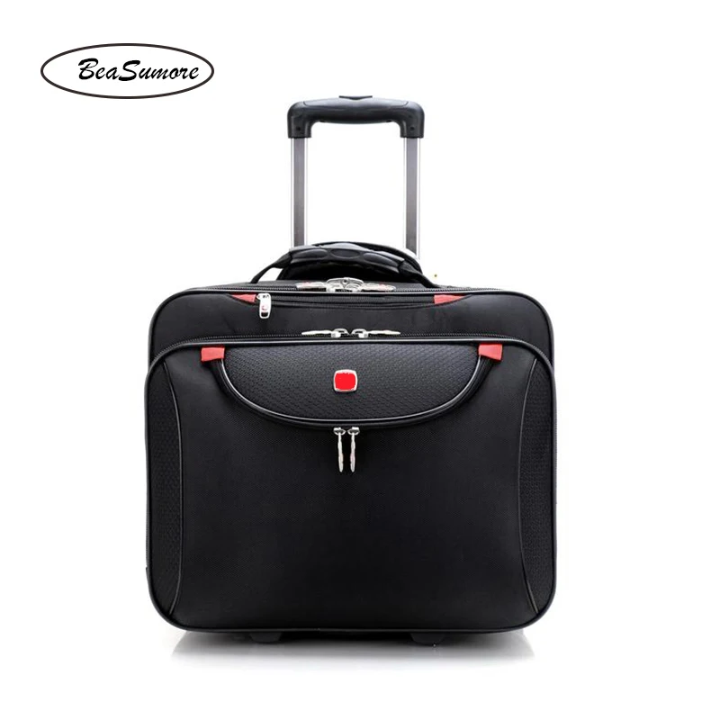 BeaSumore модный Многофункциональный чемодан на колесиках 18 дюймов компьютерная
