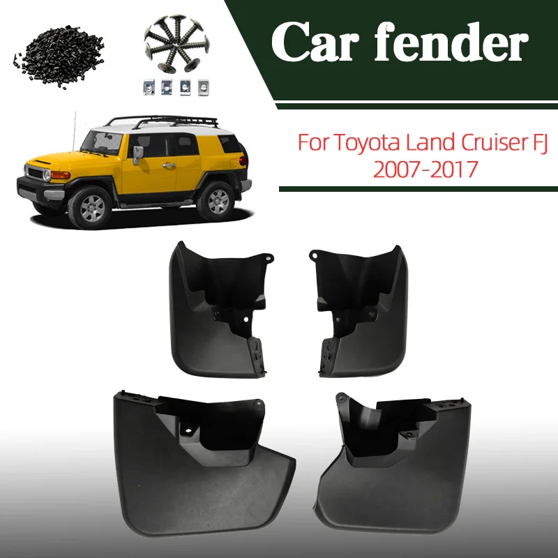 Пластиковые черные Брызговики для Toyota Land Cruiser FJ 2007-2017 брызговики аксессуары