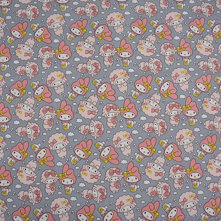 My Melody кролик фортепиано овца облако печать ручная работа пэтчворк хлопок холст тканевая Подушка Diy скатерть Диван Обложка 91 см x 145 см