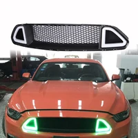 f001 front grille with led for ford mustang 2015 2017 car accessories lantsun