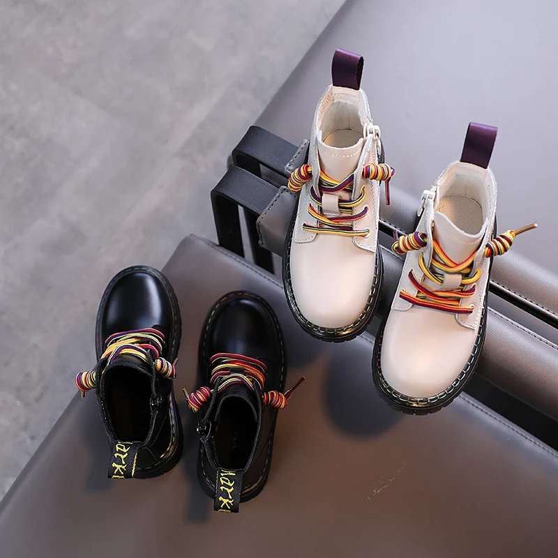 Детские Ботинки Martin из натуральной кожи осень 2020 Новый британский стиль женская