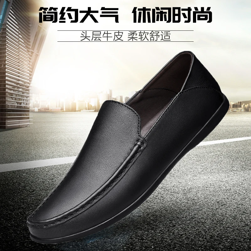 

leisureshoe causal shoes leather for de man flat hot men's male Men's sale slip sport casuales cuero men fashion casual