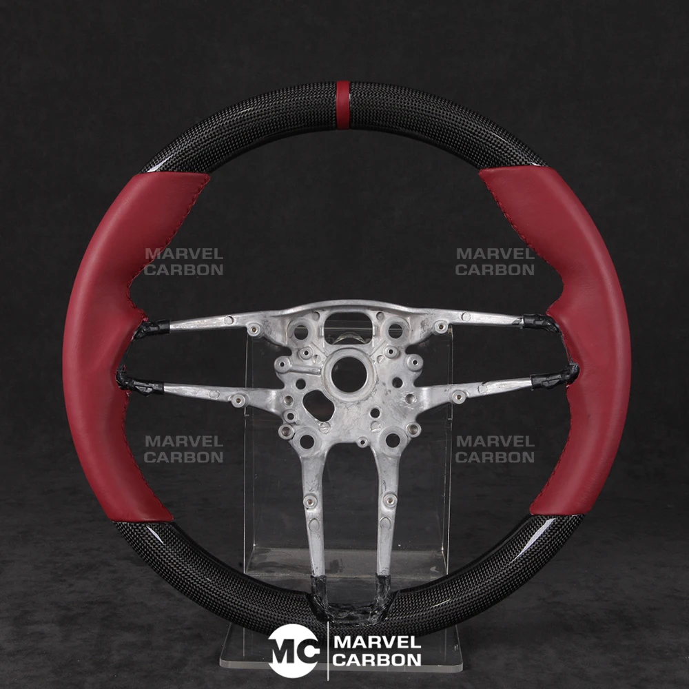 

100% натуральное углеродное волокно рулевое колесо, совместимое с Porsche