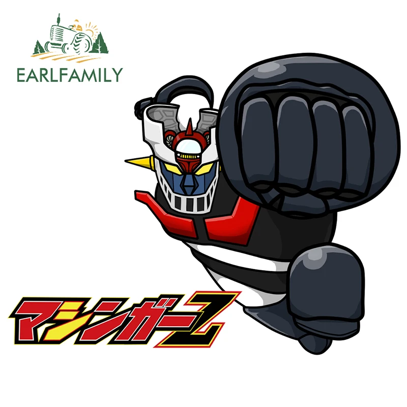 

EARLFAMILY 13cm x 10cm for Mazinger Z Vinyl Car Wrap Decal Scratch-Proof Car Sticker Air Conditioner Personality Decoration