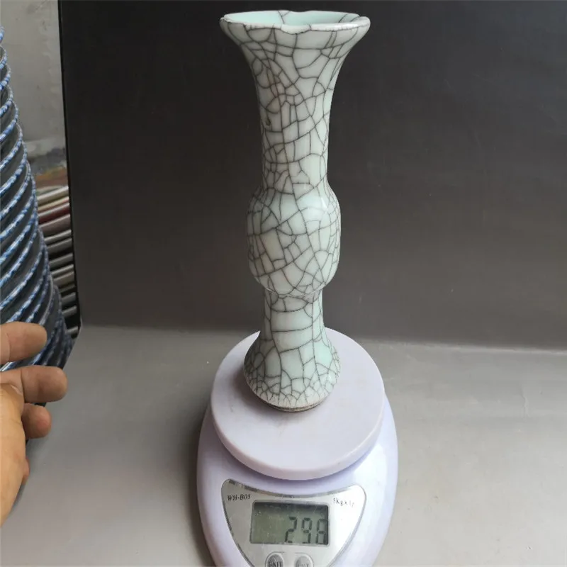Китайская старая фарфоровая треснувшая глазурованная ваза | Дом и сад