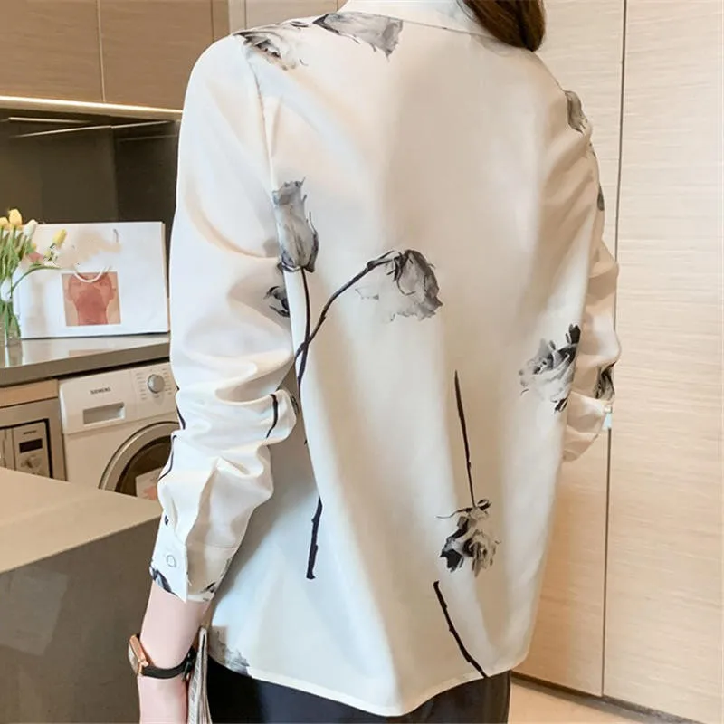

Fashion Print Women Tops And Blouses Casual Long Sleeve Office Lady Shirts Elegant Spring Autumn Plus Size Blusas Feminina Q3530