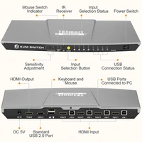 4x1 hdmi kvm switch 4 in 1out kvm 4 ports sharing 4 pc ultra hd 4k30hz 3d high quality