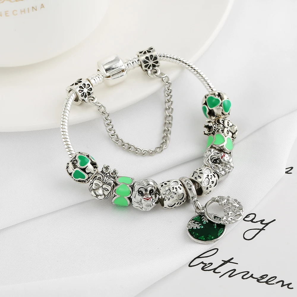 Модный браслет с шармами &quotКороль джунглей&quot браслеты оригинальным львом