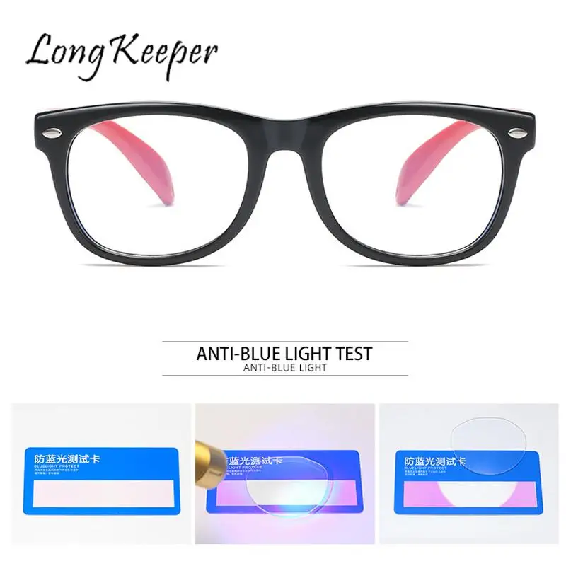 

Anti blue Light Kids Glasses Boys Girls Optical Frame Computer Clear Glasses Silicone Soft Eyeglasses Blue Blocking Eyewear