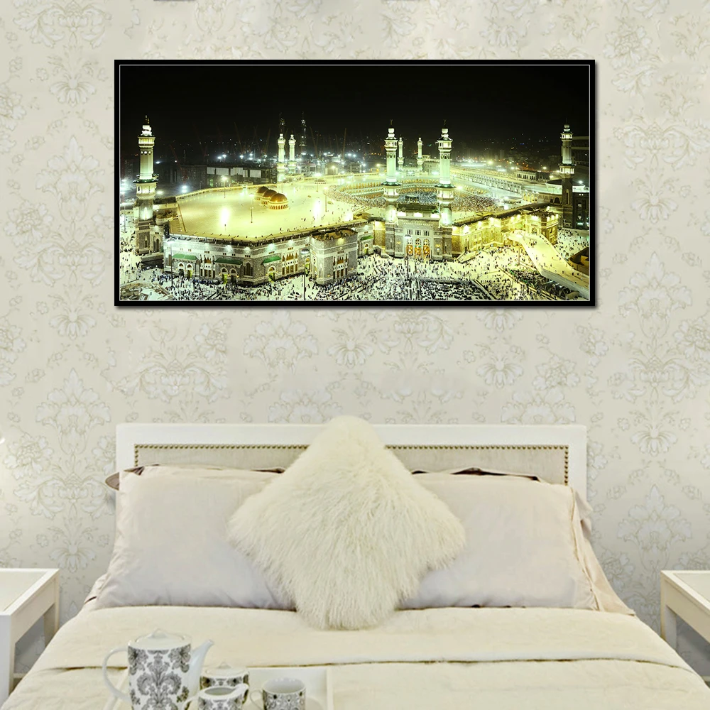 Большая мечеть Мекки холст художественные картины для домашнего декора