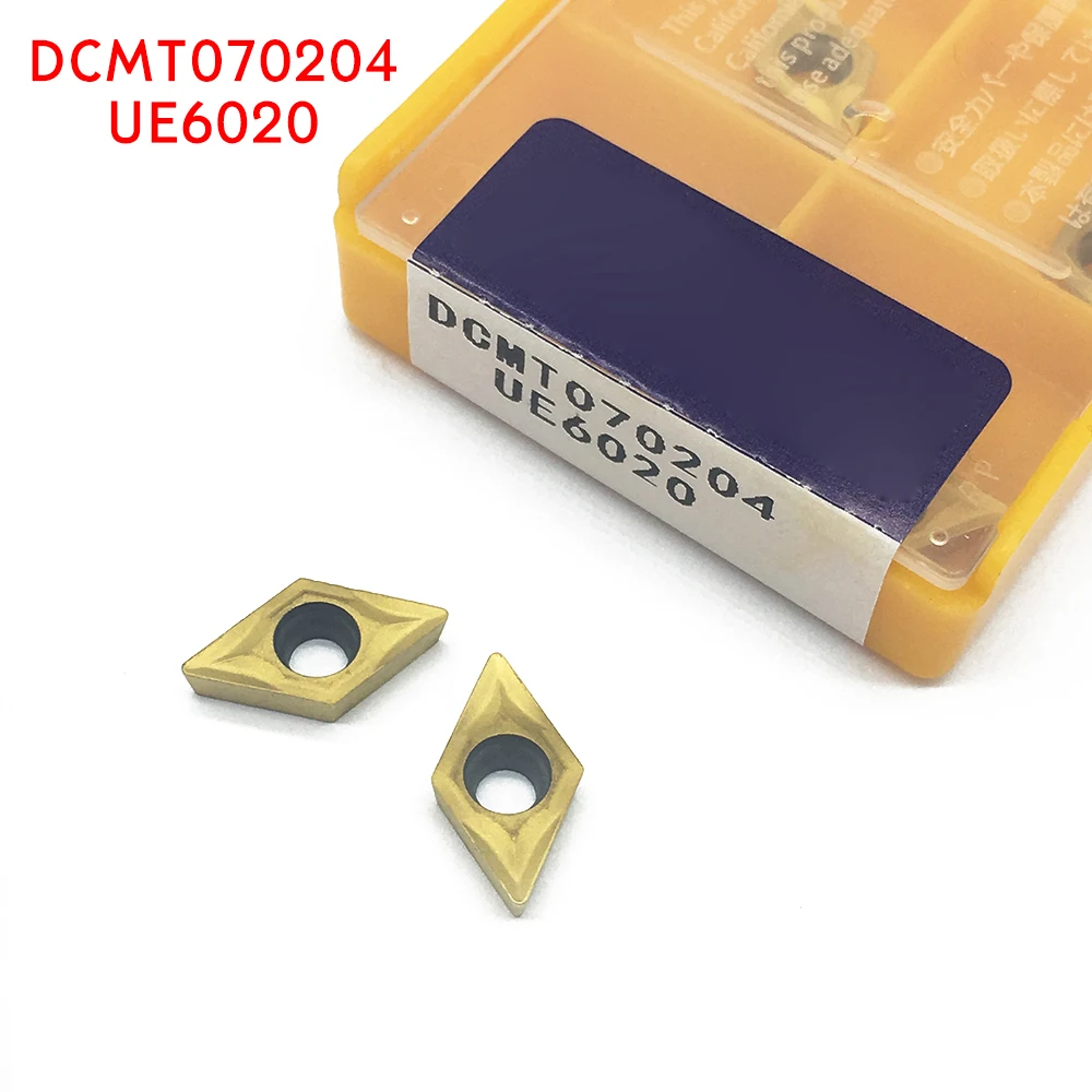 DCMT070204 UE6020 карбидные вставки внутренний токарный инструмент DCMT 070204 торцевые