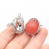 new style necklace pendant natural stone cage pendant for jewelry making diy women necklace bracelet gift accessory