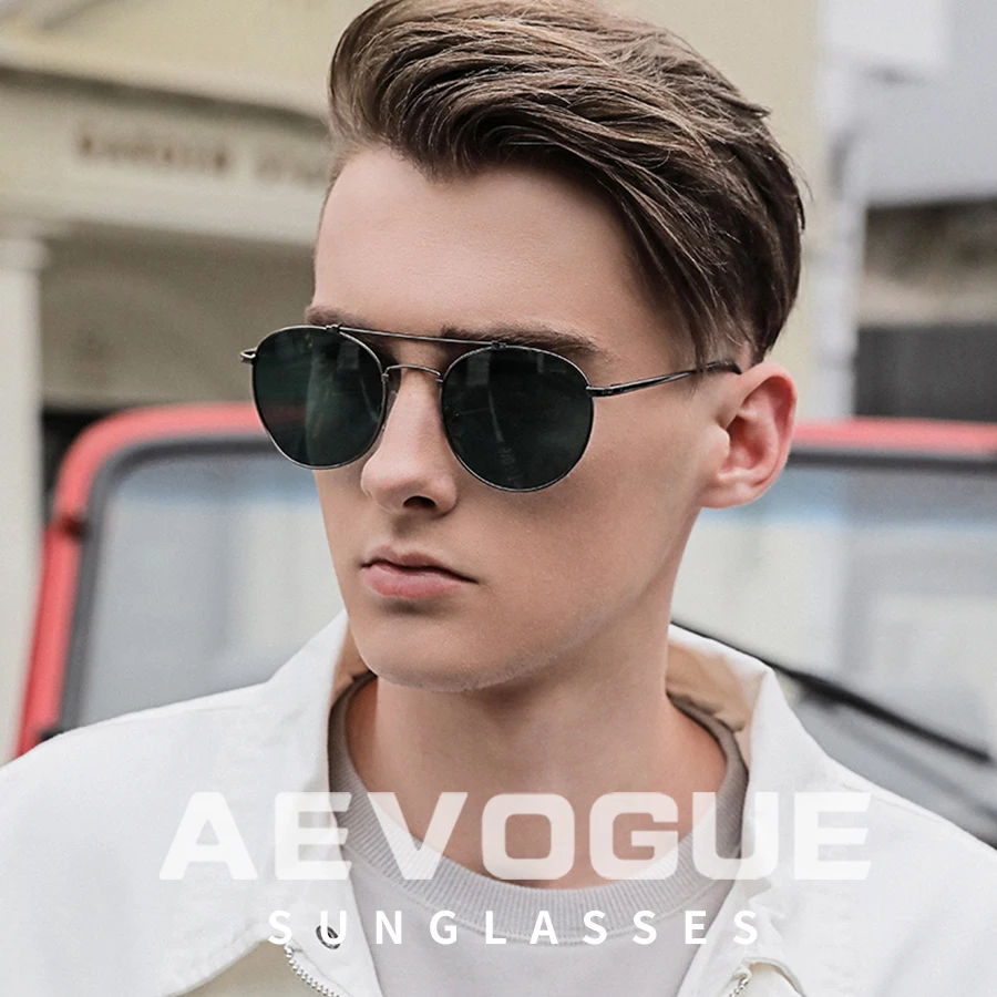 Очки солнцезащитные AEVOGUE AE0825 мужские/женские круглые металлические классические