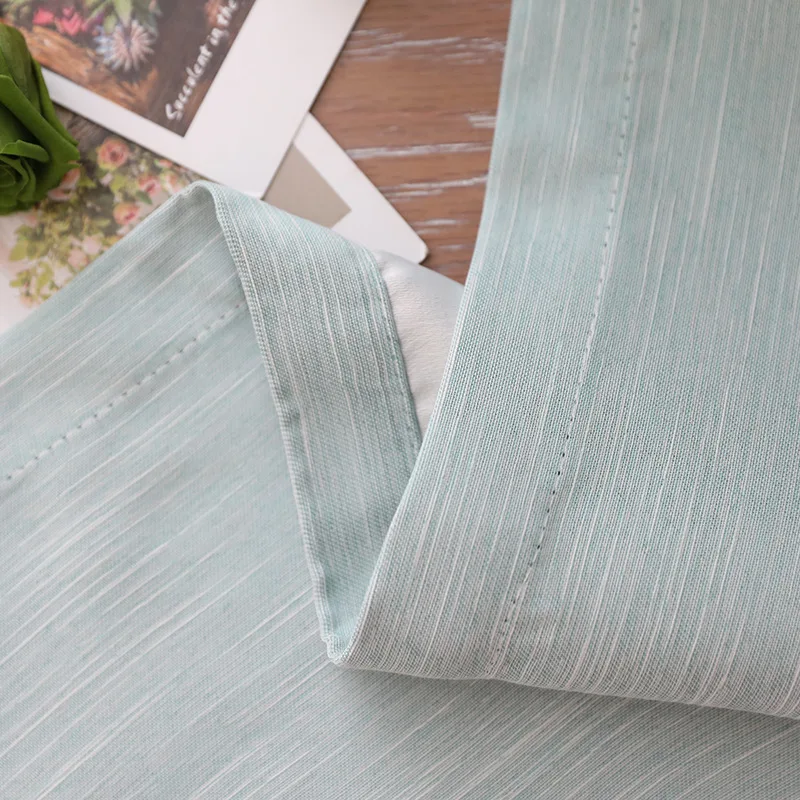 Простой Стиль розовый льняной ткани номер Декор шторы для окон сплошные оконные