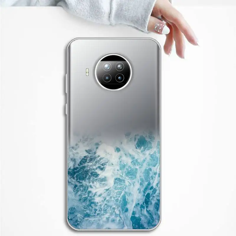 

The sea Water wave Waves Phone Cases Transparent Clear for Xiaomi Redmi note 10 t 8 9 pro lite 11