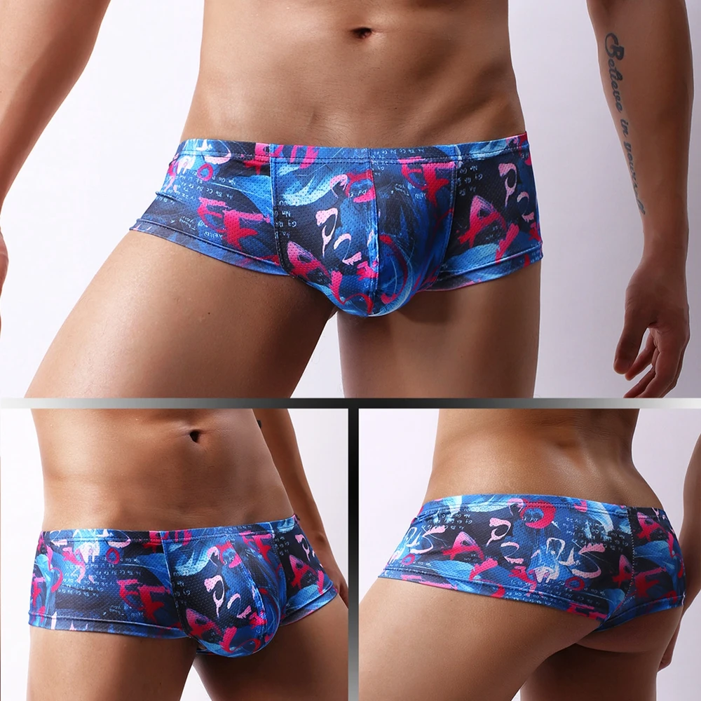 Мужское нижнее белье сексуальные мини боксеры трусы с заниженной талией мужские
