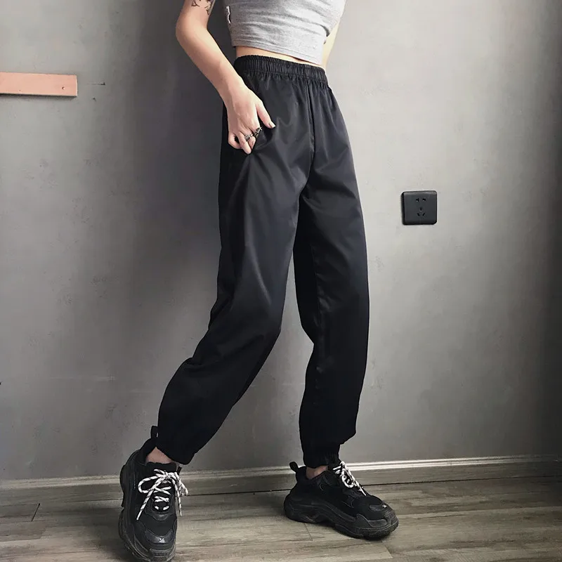 Модные женские хип-хоп броки с высоким хвостом свободные шаровары для женщин
