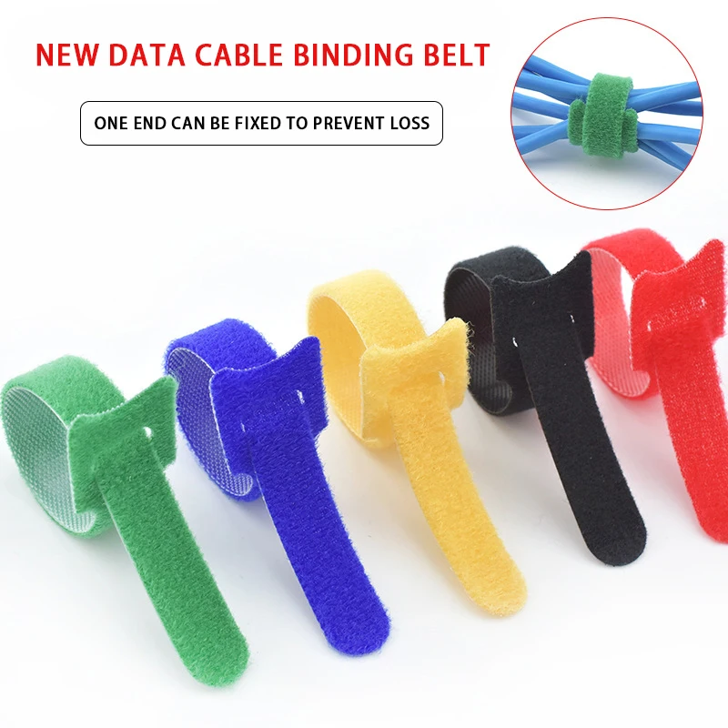 

50pcs Colored Plastics Reusable Cable ties Nylon Loop Wrap Zip Bundle Ties T-type Cable Tie Wire