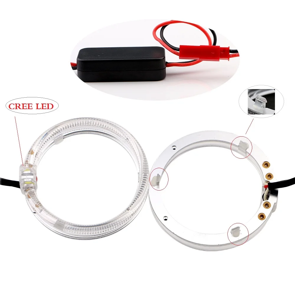 2X 9-30 в 80 мм 95 мм Hi-Low луч направляющая Ангел глаз Led Halo Кольцо 660LM автомобиль DRL Дневной свет вождения противотуманная фара белый красный синий янтарь