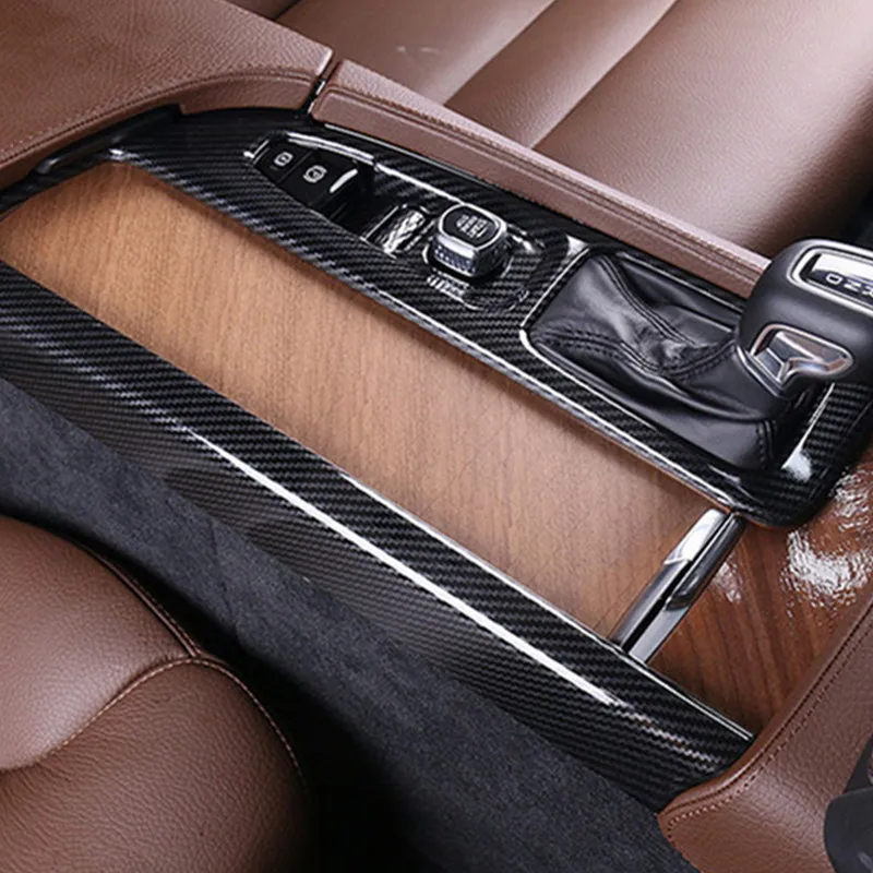 Автомобильный Стайлинг консоли переключения передач Накладка для Volvo S90 2017-19 LHD