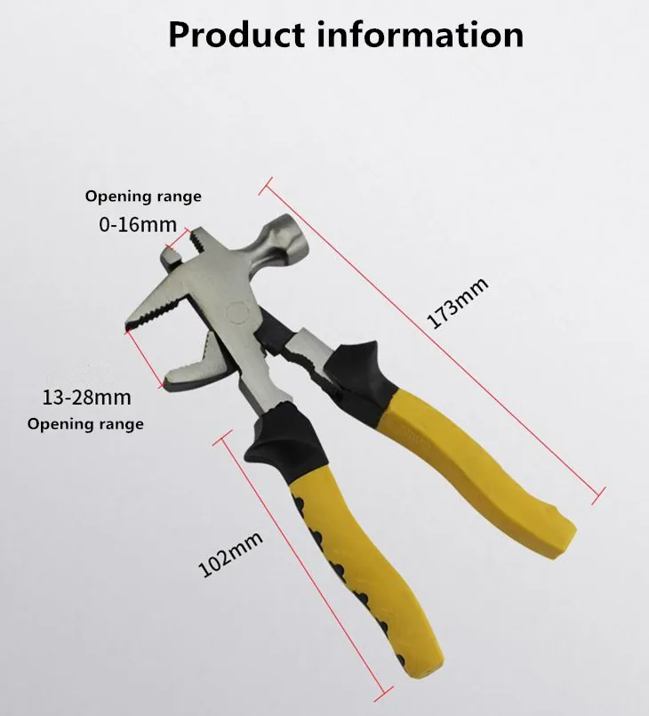 Портативные Плоскогубцы Гаечный Ключ комбинированный инструмент