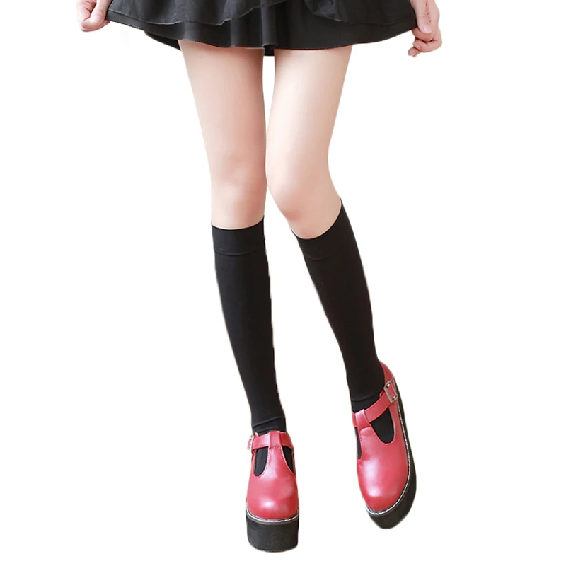 1Pair Velvet Thin Socks Tube Long Women Half Knee Thigh High Over The Stockings Ladies Girls Warm | Женская одежда