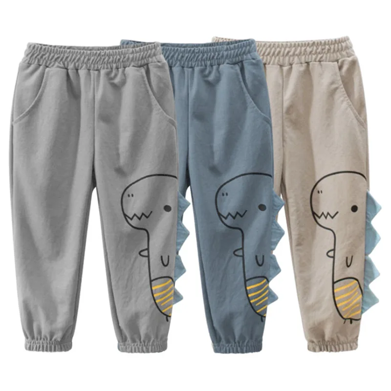 

Spring Summer Autumn Kid For Girl Sport Trousers Casual Teenage Girls Harem Pants Children Beam Foot Pants Cute Cartoon Dinosaur