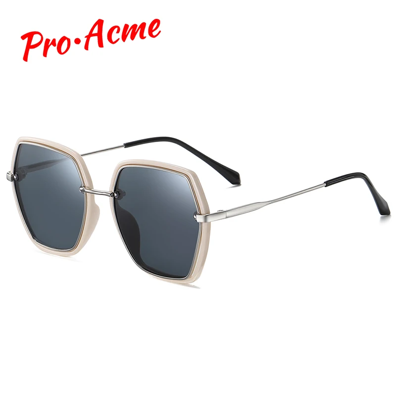 Женские солнцезащитные очки Pro Acme большие поляризационные в металлической