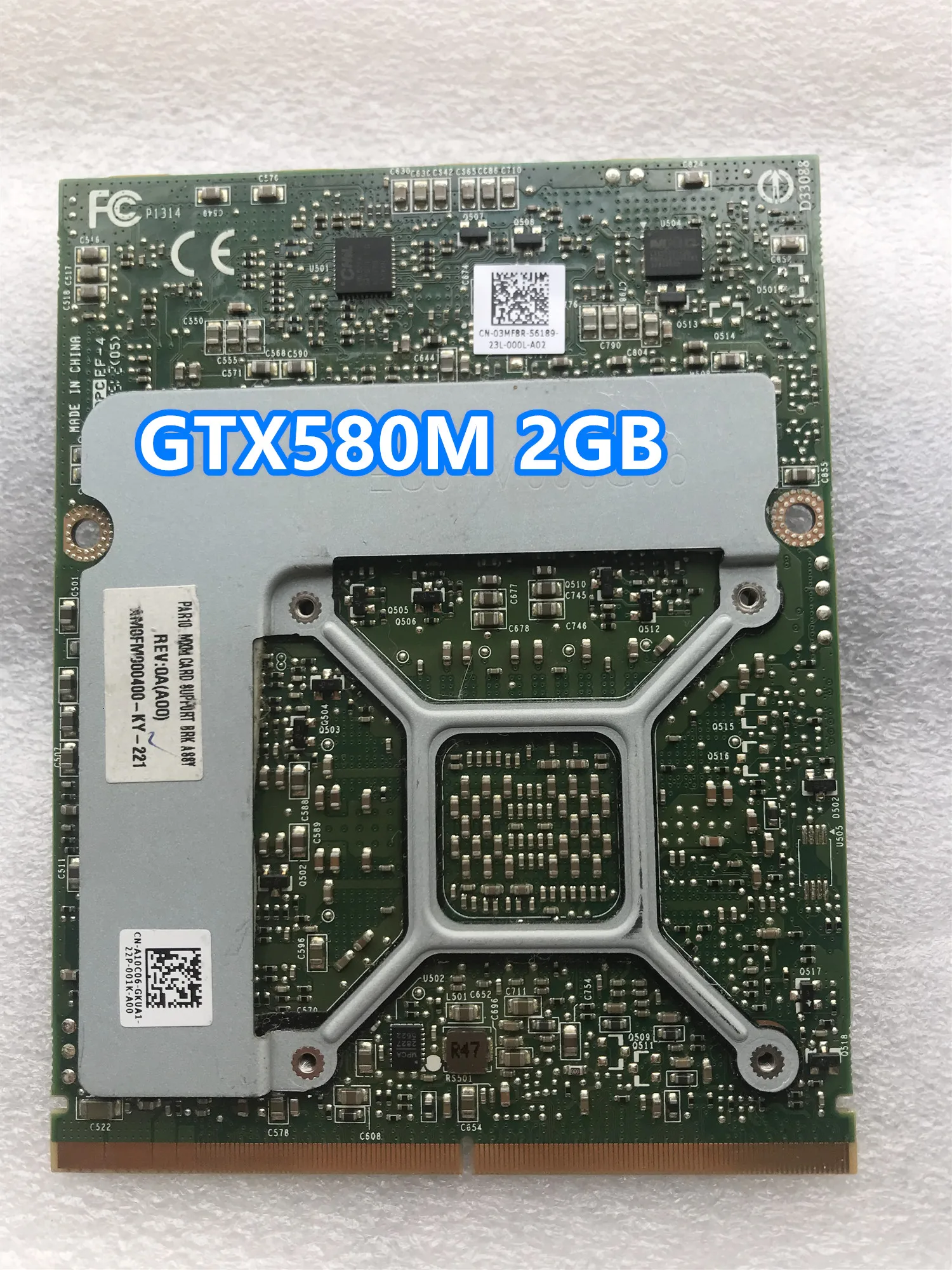 

GTX580M GTX 580M GDDR5 2GB N12E-GTX2-A1 Vga Graphics Video Card For Dell Alienware M15X M17X R2 R3 R4 M18X
