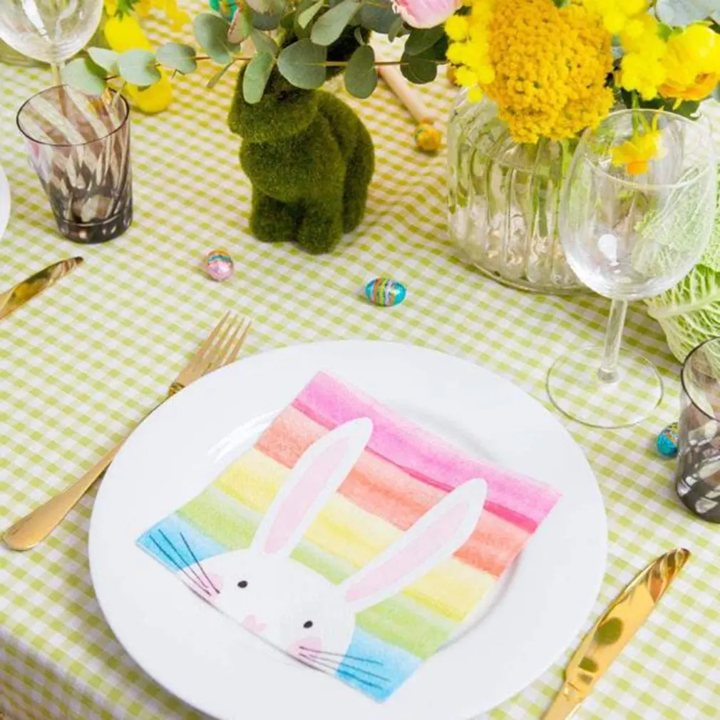 

Resin Flocking Rabbit Easter Handmade Animal Ornaments Easter Gifts And Crafts Cute Rabbit Ornaments