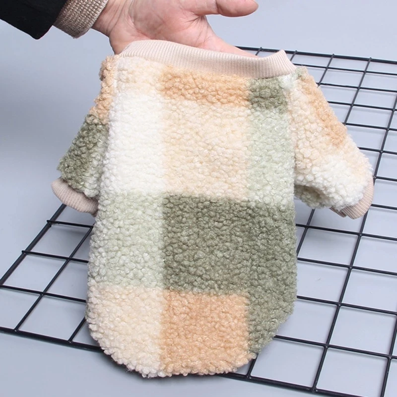 Купить Теплый свитер для собак, мягкая флисовая одежда для щенков, рубашка в клетку для собак, зимняя одежда, свитшот для маленьких домашних животн... Pаспродажа Теплый свитер для собак, мягкая флисовая одежда для щенков, рубашка в клетку для собак, зимняя одежда, свитшот для маленьких домашних животн...