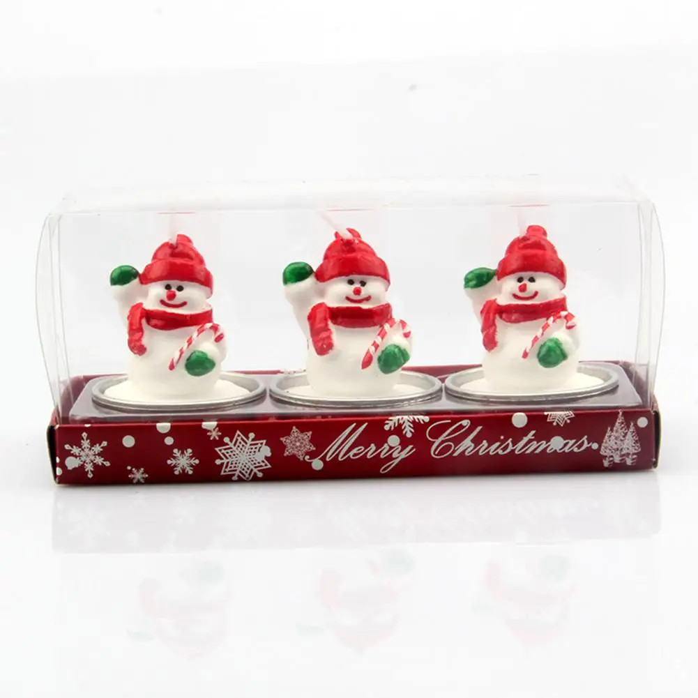 3 шт Рождественский Санта/Снеговик/дом/конус свеча чай светильник для декорации