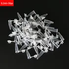 50 шт. 0,2 мл Microcentrifuge бутылочка с пробкой прозрачный Пластик трубка научный эксперимент больница контейнера крови Тесты штык Кепки