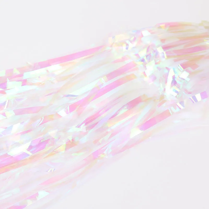 1*2 м Цвет: розовый золотистый Радуга блесток фон фольга с бахромой занавеска