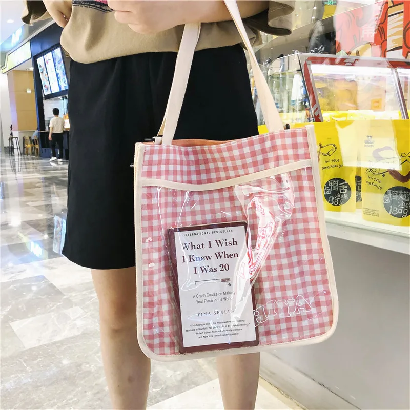 Сумка Youda Женская вместительная из ткани в клетку | Багаж и сумки