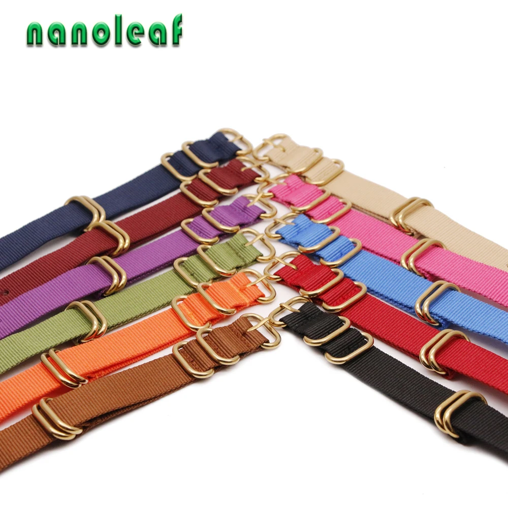 

Nylon Strap For NATO Army 18mm 20mm 22mm 24mm Gold Buckle Advanced Watch Belt Breathable Sports Bracelet Men Women