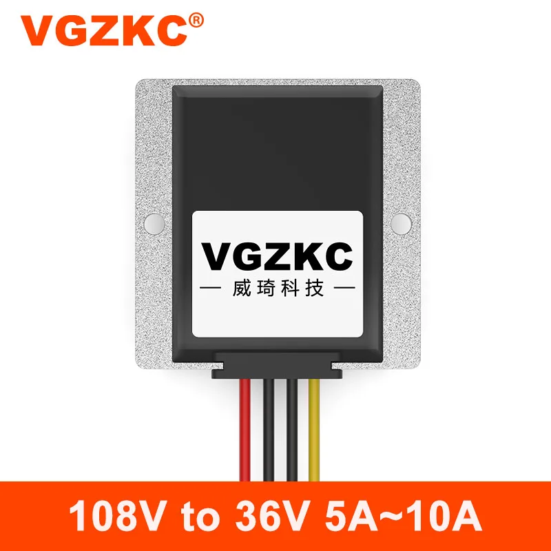 

Понижающий модуль питания VGZKC 48V60V72V96V108V к 36V 5A 8A 10A, автомобильный преобразователь мощности 40V-120V to 36V