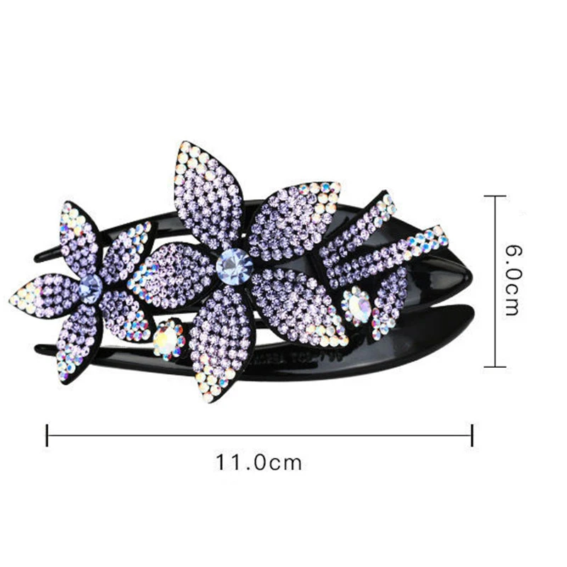 

Rhinestone Hairpin Flower Leaf Butterfly Duckbill Hair Claws Retro Hair Clips Accessories For Women Shinning Ponytail Headwear