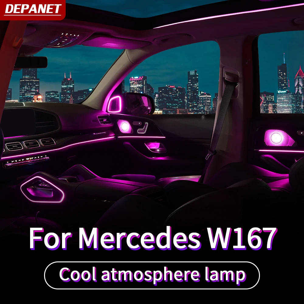 Окружающий светильник в автомобиле для Mercedes gle w167 gls x167 2020 350/amg 450 500e amg внешние